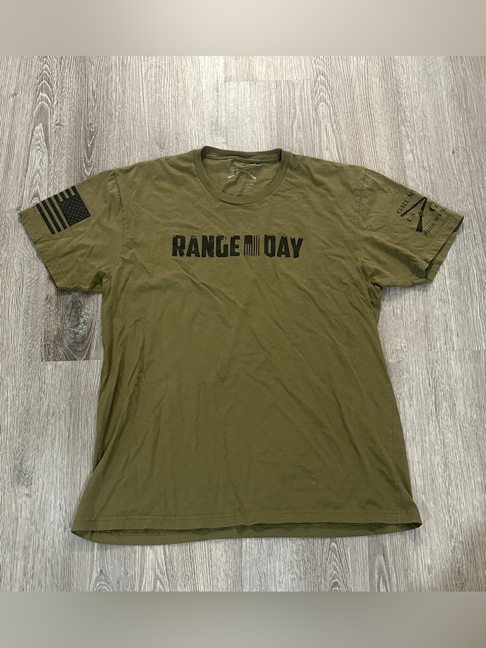 Grunt Style Range Day Olive Green Tactical Graphic Tee - Sz 2XL (XXL)